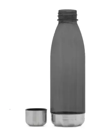 Botella deportiva Zecat gris translúcida